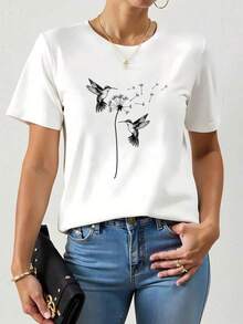 1 Camiseta informal de cuello redondo de algodón para mujer Camiseta deportiva para mujer Camiseta para hombre Camiseta para parejas Regalo de San Valentín Regalo de cumpleaños Regalo de Navidad Camiseta unisex Transpirable, suave, para deportes al aire libre, manga corta, apta para todas las estaciones, 100 % algodón puro. - Blanco - Ver 6