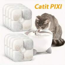 10/20入 Pixi 3層貓咪飲水機濾芯，相容於 Catit 與 Petilog - 碳與離子交換樹脂材質，耐用設計，適合多寵物家庭，免電池，可更換濾芯，提供新鮮乾淨飲用水，精巧設計，高效過濾系統，高品質樹脂材質，長效耐用，家用 - 無 - 查看 11
