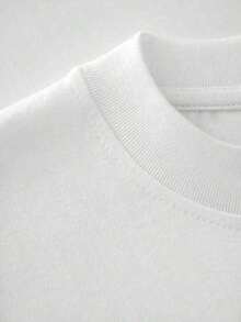 1 Women's Round Neck Cotton T-Shirt, Women's Sports T-Shirt, Valentine's Day Gift, Birthday Gift, Christmas Gift, Suitable For All Seasons, 100% Pure Cotton. - 白色 - 查看 4