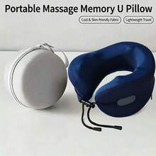 U-Shaped Memory Foam Neck Pillow With Storage Case, Portable Travel Nap Pillow, Slow Rebound Neck Pillow, Must-Have For Office Naps, Airplane Travel Cervical Pillow. Removable And Machine Washable, Provides Neck Support, Essential Travel Accessory. - Multicolor - View 11