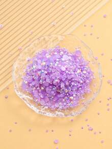 2MM-6MM 混合尺寸 2000顆/包 圓形平底樹脂水鑽 果凍糖 AB色 亮面亮片 DIY 寶石鑽石 黏貼珠飾，適用於衣物、包包、鞋子、馬克杯、瓶子、保溫杯、手機、DIY配件 - 淺紫46 - 查看 4