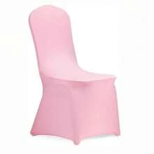 1pc Pink Chair Cover, Elastic Polyester Chair Cover, Suitable For Wedding Party Banquet, Chair Cover With Pleated Design - Multicolor - View 4