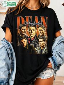 Limited Edition Vintage Deans Winchester T-Shirt, Gift For Women And Men, Unisex T-Shirt_............___ (1) - Black - View 6
