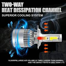 Bộ 2 bóng đèn pha LED 9003 H4, chiếu xa/gần, ánh sáng trắng siêu sáng, không bao gồm pin. - 2 chiếc - Xem 8