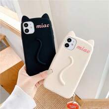 Only 1 Included . Fundas Cute 3D Cartoon Girl Silicone Phone Women, Soft Plush-Like Shockproof Cover, Summer Aesthetic Girly Phone Accessories, Compatible With 11 To 17 Series - 13 Pro, 13 Pro, 14, 14 Plus Phone, 15 Cases, 15 Plus Phone, 15 Pro, 16 Cases, Phone 16 Pro, 16 Plus Phone, 16 Pro, 16e Phone, 17, 17 Pro, 17 Pro, 17 Pro, Full-Body, Anti-Scratch, Cute Kawaii Style, Girls & Teens. Kawaii 3D Cartoon Ears Soft Phone 11 12 13 14 15 16 Pro XS X XR 6 8 Plus Shockproof Protective Cover - màu đen - Xem 4