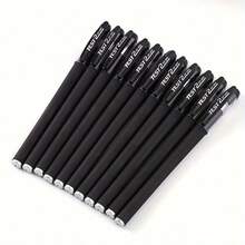 36/18/12/1pc 0.5mm 细尖速干凝胶笔和哑光水性笔套装,学习用品,黑色、蓝色和红色墨水,0.5mm 圆珠笔,非常适合办公室和日常书写。 - 套裝 - 查看 12