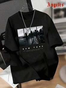 T-Shirt, Printed T-Shirt, Black, Fun, Short Style, Entertaining And Cool T-Shirt, Unique Design, Summer Print, Suitable For Daily And Weekend Wear, Comfortable Clothing For Outdoor Activities. - 黑色 - 查看 11