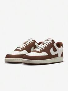 Giày thể thao nữ NIKE Court Vision Retro Classic cổ thấp IM1652-101 - Trắng nâu - Xem 1