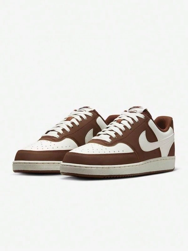 Giày thể thao nữ NIKE Court Vision Retro Classic cổ thấp IM1652-101 - Trắng nâu - Xem 1