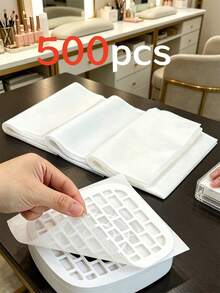 500/300/100片美甲集塵機濾布濾紙，美甲除塵替換濾墊，美甲沙龍除塵濾布，美甲店磨甲清潔桌墊，美甲清潔工具，讓指甲更乾淨衛生 - 白色 - 查看 10