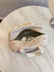 Túi đựng cơm trưa cách nhiệt di động, hộp cơm trưa, túi bento, túi đựng bữa tối cách nhiệt, túi đựng cơm trưa dày dặn dễ thương cho học sinh, túi đựng cơm in hình nơ. - Nhiều màu - Xem 1