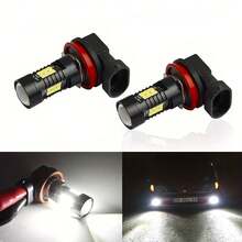 2 bóng đèn LED sương mù ô tô H11 JPH16 3030 21SMD, ánh sáng trắng 6000K, đèn chạy ban ngày DRL, đèn LED ô tô, 12V 24V - 21SMD - Xem 5