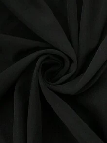 Vestido de verano de longitud media con estampado floral elegante y patchwork para mujer - Negro - Ver 5