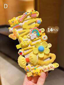 14/28/42pcs Colorful Multi-Element Cute Girl Hair Clips And Hair Accessories - Multicolor - View 17