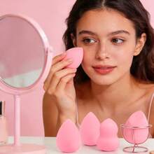 15pcs Pink Makeup Sponge Set Non-Latex Wet And Dry Dual Use Foundation Sponge For Flawless Application Reusable And Washable Ultra Soft Powder Puff Blenders For Cream Liquid And Powder Makeup - 15pcs Pink - View 7