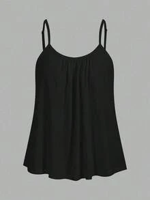 Paquete de 3 camisetas de tirantes acampanadas de algodón al 95% con lunares, en negro, blanco y gris, de corte holgado con tirantes ajustables para primavera/verano, con estilos retro vintage Y2K de chica suave y chica limpia, de vuelta al colegio, para el hogar, festivales occidentales, deportes, generación Z, ciclismo de verano y yoga - Multicolor 4 - Ver 7