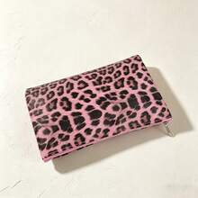 1pc Versatile Retro PU Material Metal Zipper Leopard Print Cosmetic Bag, Suitable For Women's Daily Commute/Travel - Multicolor - View 7
