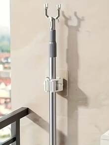 Giá treo chổi lau nhà tắm 1/3/6/9 chiếc, không cần khoan, giá đựng chổi lau nhà chắc chắn, gắn tường, kiểu dáng mới cho phòng tắm gia đình. - Nhiều màu - Xem 8