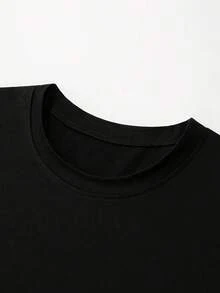 Camiseta unisex% algodón, modelo 2026, lavable aáquina, cómoda para todas las estaciones, adecuada para deportes al aire libre, fiestas en la playa y uso diario, con un diseño novedoso y estilo moderno, ¡tu mejor elección! - Negro - Ver 3