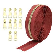 5# 5pcs Metal Zipper With 10pcs Zipper Pulls, Suitable For Home Sewing DIY Zipper Replacement - 5DDY+8P - View 11