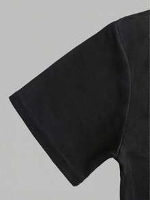 Camiseta Deportiva de Ocio y Moda para Hombre, Holgada y Sencilla, de Manga Corta, Transpirable para Verano, con Estampado de Escalador, Top Casual para Hombre, Cómoda y Holgada S0SO - Negro - Ver 5