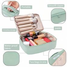 Travel Makeup Bag Cosmetic Bag Makeup Bag Toiletry Bag For Women And Men (Green) - màu xanh lá - Xem 4