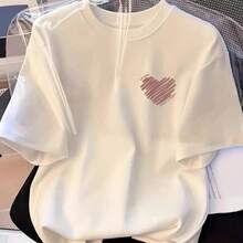 Blusa Juvenil Para Dama Con Diseño De ESCUDO HEART, Prenda Fresca Y Ligera Elaborada A Base Tela Poliester Algodon Para Uso Diario. - Blanco - Ver 10