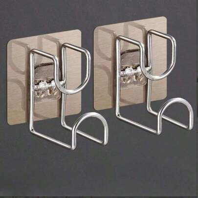 Stainless Steel Foldable Wall Hooks, No Drilling Required, Space-Saving Bathroom Storage, Modern Bathroom Design, Bathroom Organization, Practical Towel Hooks, Sink And More