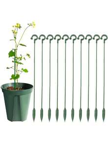 20入 37cm/14.56in 室內植物支撐桿，盆栽攀爬植物格柵，綠色植物園藝攀爬架，防傾斜支撐桿，適用於幼苗、番茄、花卉、蔬菜、玫瑰，園藝配件，園藝愛好者必備 - A - 查看 7