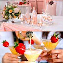 Puredove 80/40pcs 70ml Creative Stemware, (Please Check Size And Capacity Before Purchase) Suitable For Cocktail Glasses, Pudding Cups, Wine Glasses, Mousse Cups, Dessert Cups, Ideal For Weddings, Birthdays, Parties, Anniversaries And Various Social Events - Transparent - View 4