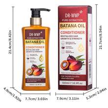 Juego de champú y acondicionador de aceite de Batana de 500 ml para el cuidado hidratante, suaviza el cabello y mejora la sequedad y el Frizz - Acondicionador 500ml - Ver 3