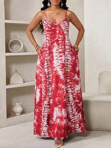 Lady Vestido largo con estampado de leopardo para mujer, estilo bohemio, sin espalda, holgado, vestido maxi suelto sin tirantes para cumpleaños, eventos, vacaciones, vestidos casuales, vestidos boho/bohemia/boho, top halter, ropa africana para mujer - Rojo - Ver 4