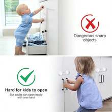 2/4/6/8/10/12pcs Kids Safety Locks - For Cabinet Locks - Soft Bendable Locks Suitable For Cabinets, Drawers, Cupboards, Ovens, Fridges, Wardrobes, Doors And Windows - Multicolor - View 4