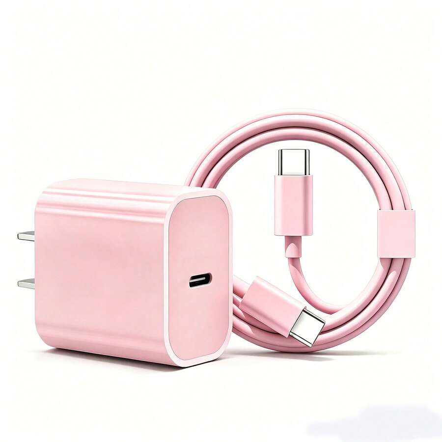 20W PD 快充 USB-C 充電器套組,包含 20W PD 快充適配器 + Type-C 數據線,相容 iPhone 17/16/15,相容 Galaxy S26/S25/S24/S23 及其他 Android 手機,便攜式旅行充電器 - 查看 1