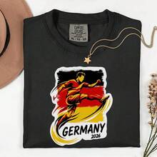 ® Graphic T-Shirt With The Germany 2026 National Football Team Logo, German Football Design, Unisex T-Shirt For Fans Of The USA 2026 World Cup Tournament - 黑色(僅提供黑白款式) - 查看 1