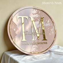 1pc Customizable Acrylic Sign Plate, 1pc Customizable Matte Black & White Acrylic Sign Plate, Wall-Mounted Entrance Sign, Commercial Use, Customizable Text And Logo, Acrylic Sign Plate, Customized Acrylic Sign Plate, Acrylic Board, Commercial Acrylic Board, Beauty Salon Acrylic Sign, Bar Sign, Customized Sign, Logo Sign, Home Decor, 2026 Graduation - Multicolor - View 14