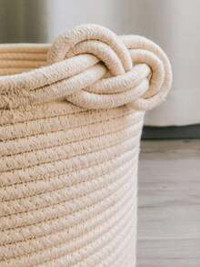 1PC Woven Home Storage Box Storage Basket Pet Supplies Storage Basket For Pet Clothes Snacks And Toys Storage, Home Children's Room Sundries Toy Clothes Storage Organization - Apricot - View 7