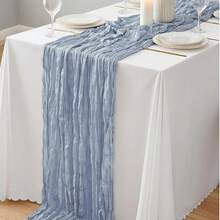Cheese Cloth Table Runner, Bohemian Countryside Sheer Cheese Cloth Table Runner For Summer, Suitable For Wedding Decor, Holiday Gatherings, Daily Home Use - Multicolor - View 28