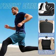Unisex Full Leg Compression Socks, High Elasticity Full Leg Coverage, Breathable Moisture-Wicking Fabric, Machine Washable, Suitable For Running, Football And Travel - Multicolor - View 4