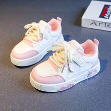 Mädchen Kinder Schuhe 2026 Frühling neuer Stil Kinder Sportschuhe weich atmungsaktiv rutschfest verschleißfest Freizeitschuhe Jungen weiße Sneaker - Pink - Übersicht 2