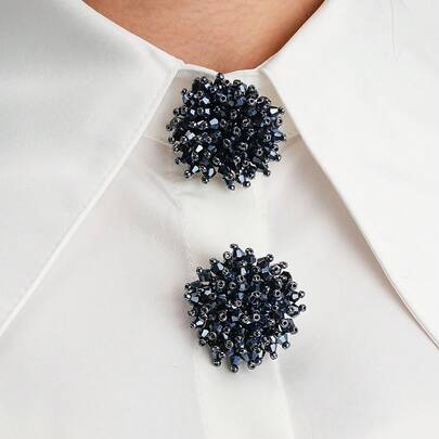 Two-Piece Button Set For Shirt Decoration, Elegant And Cute Button Clips For Men And Women, Hand-Woven Floral Clothing Accessory Button Set, Suitable For Suits, Dresses, And Tuxedos, Button Box For Party Clothing Accessories, No Sewing Required, 3-Second Wear, Valentine's Day Gift/Birthday Gift