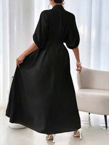 Women Midi Dresses - 黑色 - 查看 2