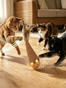 互动逗猫棒，趣味猫玩具，耐用益智球，适合独居猫咪缓解孤独、焦虑和破坏性行为 - 彩色 - 查看 2