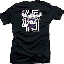 Angry Bull 45 Camiseta de manga corta con camiseta gráfica Y2K Streetwear - Negro - Ver 1