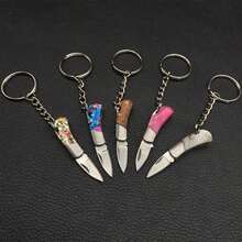 1pc 2D Flat Multifunctional Mini Keychain(Random Color), Stainless Steel Sharp Blade Wood Acrylic Handle Portable Unboxing Tool Keyring For Women & Men, Daily Unboxing, Office, School, Travel, Outdoor, Gifts & All Occasions - Nhiều màu - Xem 3