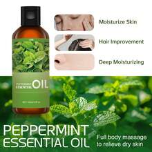 LISM 100ml/30ml Botella de Aceite Esencial de Menta Piperita Premium, 100% Puro y Natural, Apto para Difusor, Humidificador, Estilo Natural | Aceite Nutritivo, Regalo Navideño - aceite esencial de menta - Ver 4