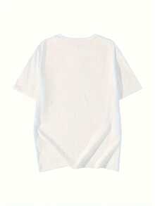 Camiseta de manga corta para mujer con estampado de pan verde estilo Y2K, nueva moda de verano, versátil, holgada, con cuello redondo, top Y2K. - Blanco - Ver 3