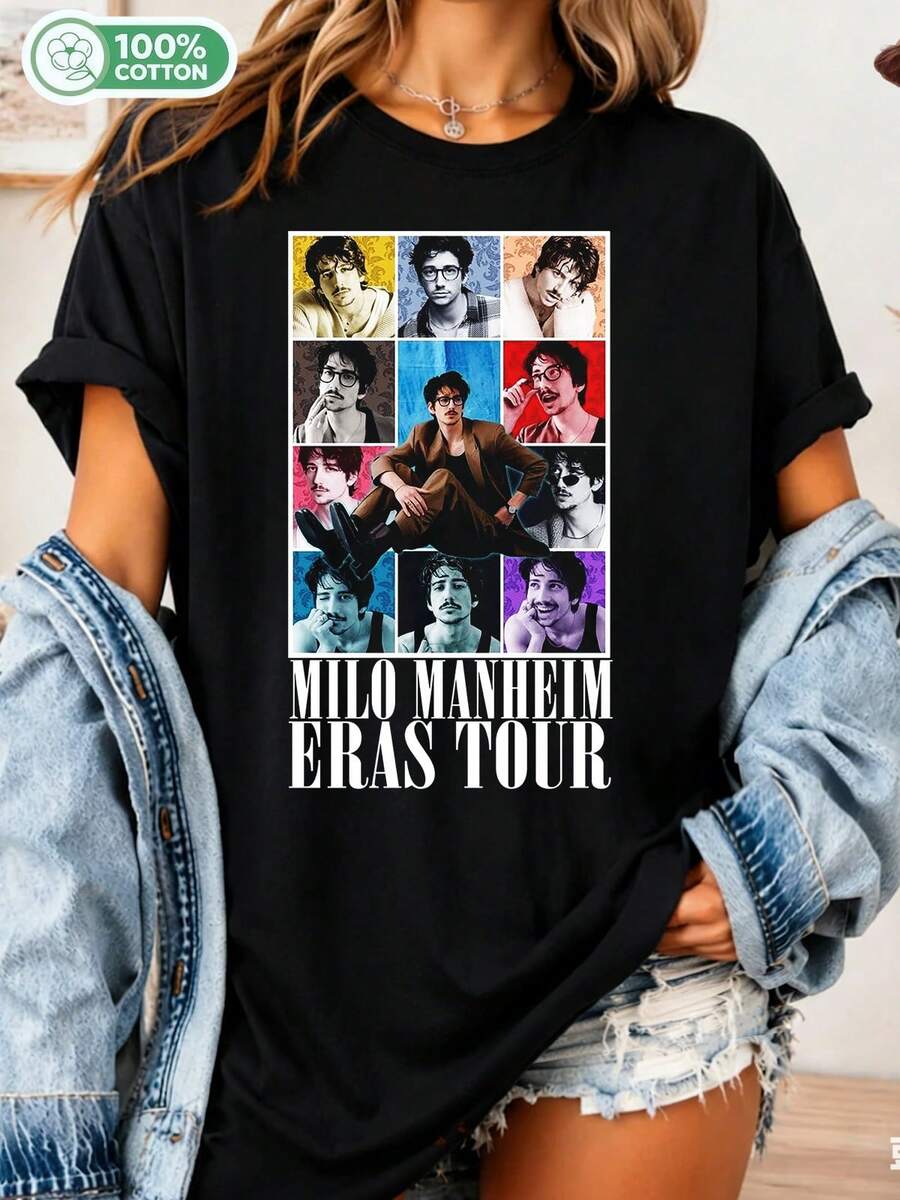 Milo Manheim Era Tour T-Shirt, Milo Manheim T-Shirt, Milo Manheim Vintage T-Shirt, Milo Manheim Fan T-Shirts, Milo Manheim Movies - Black - View 1