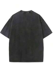 Oversized Black T-Shirt With A Vintage Wash Effect And Graphic Print, Suitable For Men And Women, Featuring The Neon Sign Dancer Revival No Vacancy Treaty Oak Revival Design. This Cotton Crew Neck T-Shirt Is A Great Gift Idea And Perfect For Summer Outfits, Parties, Vacation Wear, Summer Clothes, Spring Clothes, Summer Tops, St. Patrick's Day Outfits, And Easter Wear. - 白色 - 查看 2