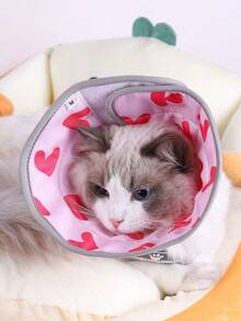 Supet Soft Cat Cone Collar For Cats Waterproof, Adjustable Post-Surgical E-Collar (Prevents Licking/Wound Aggravation) - Featuring A Cute Pattern Design, Neck Protection Shield, And Soft, Comfortable Fit - Suitable For Cats, Kittens, And Puppies - Pink - View 3